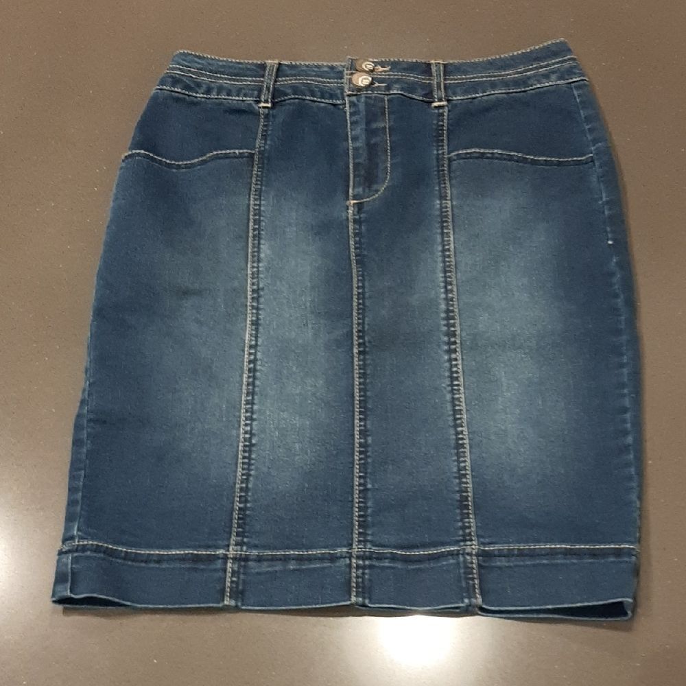 Cato Denim Pencil Skirt